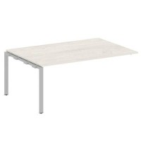 Metal System Style БП.ППРГ-5 (Дуб Наварра/серый) Проходной наборный элемент переговорного стола на П-образном м/к (проходная опора Б.ОСП-123, столешница, два комплекта траверс)
