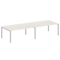 Metal System Style БП.ПРГ-2.5 (Дуб Наварра/серый) Переговорный стол (2 столешницы) на П-образном м/к