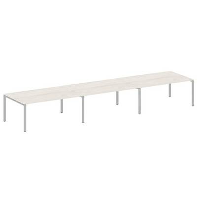 Metal System Style БП.ПРГ-3.5 (Дуб Наварра/серый) Переговорный стол (3 столешницы) на П-образном м/к