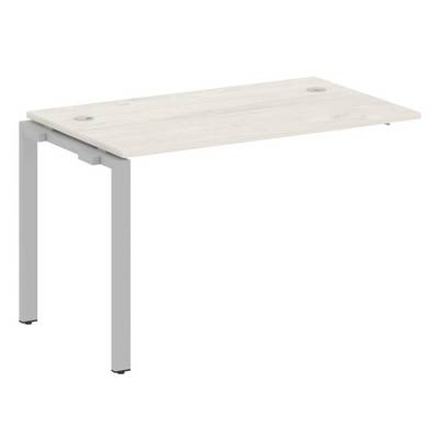 Metal System Style БП.ПРС-СП-1.2 (Дуб Наварра/серый) Проходной наборный элемент рабочей станции на П-образном м/к (проходная опора Б.ОСП-72, столешница, комплект траверс)