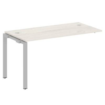 Metal System Style БП.ПРС-СП-1.3 (Дуб Наварра/серый) Проходной наборный элемент рабочей станции на П-образном м/к (проходная опора Б.ОСП-72, столешница, комплект траверс)