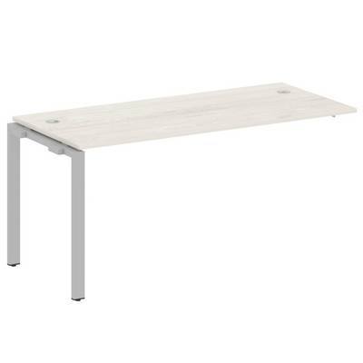 Metal System Style БП.ПРС-СП-1.4 (Дуб Наварра/серый) Проходной наборный элемент рабочей станции на П-образном м/к  (проходная опора Б.ОСП-72, столешница, комплект траверс)