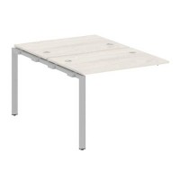 Metal System Style БП.ПРС-СП-2.1 (Дуб Наварра/серый) Проходной наборный элемент рабочей станции на П-образном м/к  (проходная опора Б.ОСП-147, две столешницы, два комплекта траверс)