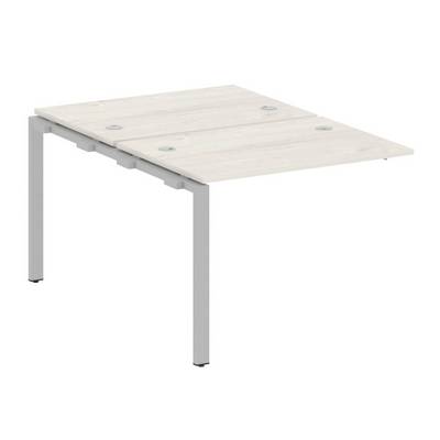 Metal System Style БП.ПРС-СП-2.1 (Дуб Наварра/серый) Проходной наборный элемент рабочей станции на П-образном м/к  (проходная опора Б.ОСП-147, две столешницы, два комплекта траверс)