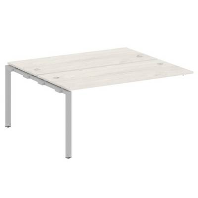 Metal System Style БП.ПРС-СП-2.4 (Дуб Наварра/серый) Проходной наборный элемент рабочей станции  на П-образном м/к  (проходная опора Б.ОСП-147, две столешницы, два комплекта траверс)