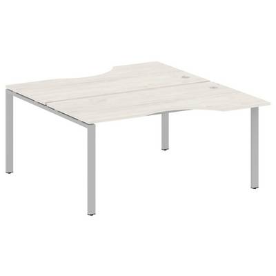 Metal System Style БП.РАС-СА-2.1 (Дуб Наварра/серый) Рабочая станция криволинейная на П-образном м/к