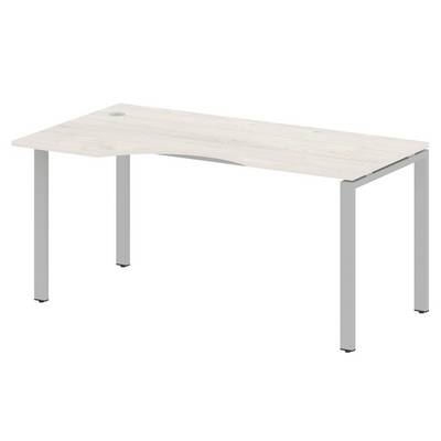 Metal System Style БП.СА-1 Л (Дуб Наварра/серый) Стол криволинейный левый на П-образном м/к