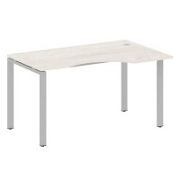 Metal System Style БП.СА-2 Пр (Дуб Наварра/серый) Стол криволинейный правый на П-образном м/к