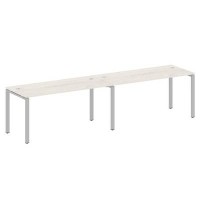 Metal System Style БП.СМ-2.4 (Дуб Наварра/серый) Рабочая станция на 2 раб.места на П-образном м/к