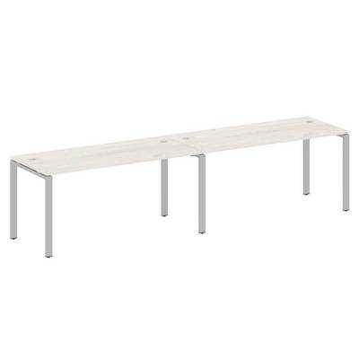 Metal System Style БП.СМ-2.4 (Дуб Наварра/серый) Рабочая станция на 2 раб.места на П-образном м/к