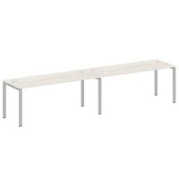 Metal System Style БП.СМ-2.5 (Дуб Наварра/серый) Рабочая станция на 2 раб.места на П-образном м/к