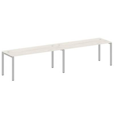 Metal System Style БП.СМ-2.5 (Дуб Наварра/серый) Рабочая станция на 2 раб.места на П-образном м/к