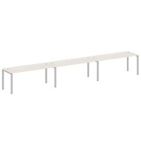 Metal System Style БП.СМ-3.5 (Дуб Наварра/серый) Рабочая станция на 3 раб.места на П-образном м/к