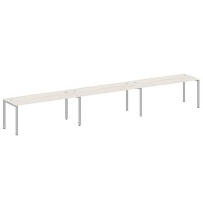 Metal System Style БП.СМ-3.5 (Дуб Наварра/серый) Рабочая станция на 3 раб.места на П-образном м/к