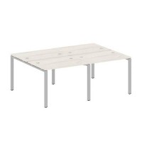 Metal System Style БП.СМ-4.1 (Дуб Наварра/серый) Рабочая станция на 4 раб.места на П-образном м/к