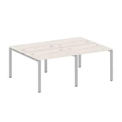 Metal System Style БП.СМ-4.1 (Дуб Наварра/серый) Рабочая станция на 4 раб.места на П-образном м/к