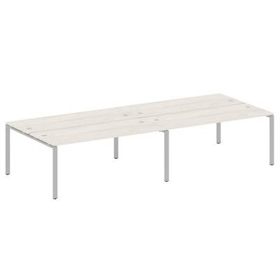 Metal System Style БП.СМ-4.5 (Дуб Наварра/серый) Рабочая станция на 4 раб.места на П-образном м/к