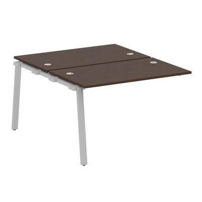 Metal System Style БА.ПРС-СП-2.2 (Венге цаво/серый) Проходной наборный элемент рабочей станции на А-образном м/к (проходная опора Б.ОСП-147, две столешницы, два комплекта траверс)