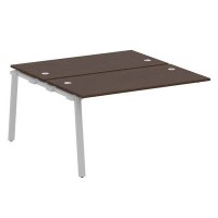 Metal System Style БА.ПРС-СП-2.3 (Венге цаво/серый) Проходной наборный элемент рабочей станции на А-образном м/к (проходная опора Б.ОСП-147, две столешницы, два комплекта траверс)