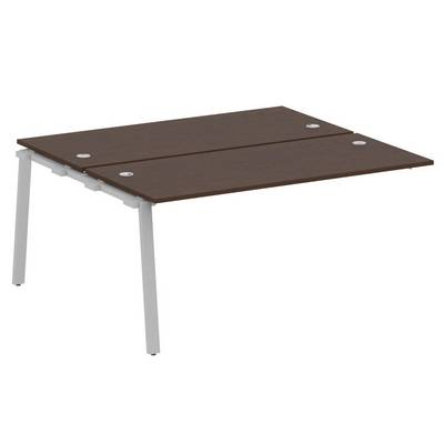 Metal System Style БА.ПРС-СП-2.4 (Венге цаво/серый) Проходной наборный элемент рабочей станции на А-образном м/к (проходная опора Б.ОСП-147, две столешницы, два комплекта траверс)