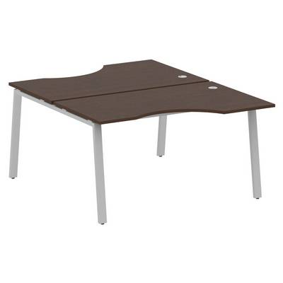 Metal System Style БА.РАС-СА-2.2 (Венге цаво/серый) Рабочая станция криволинейная на А-образном м/к