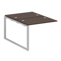 Metal System Style БО.ПРС-СП-2.1 (Венге цаво/серый) Проходной наборный элемент рабочей станции на О-образном м/к (проходная опора Б.ОСП-147, две столешницы, два комплекта траверс)