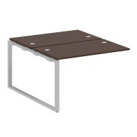 Metal System Style БО.ПРС-СП-2.2 (Венге цаво/серый) Проходной наборный элемент рабочей станции на О-образном м/к (проходная опора Б.ОСП-147, две столешницы, два комплекта траверс)