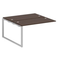 Metal System Style БО.ПРС-СП-2.3 (Венге цаво/серый) Проходной наборный элемент рабочей станции на О-образном м/к (проходная опора Б.ОСП-147, две столешницы, два комплекта траверс)