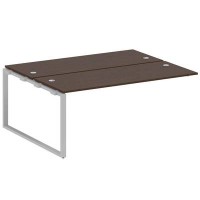 Metal System Style БО.ПРС-СП-2.5 (Венге цаво/серый) Проходной наборный элемент рабочей станции на О-образном м/к (проходная опора Б.ОСП-147, две столешницы, два комплекта траверс)