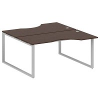 Metal System Style БО.РАС-СА-2.1 (Венге цаво/серый) Рабочая станция криволинейная на О-образном м/к