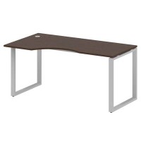 Metal System Style БО.СА-1 Л (Венге цаво/серый) Стол криволинейный левый на О-образном м/к