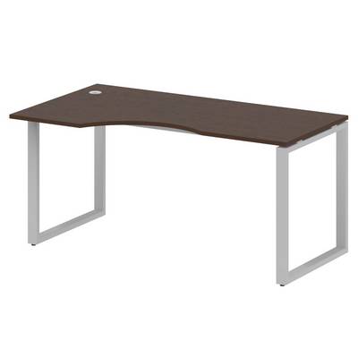 Metal System Style БО.СА-1 Л (Венге цаво/серый) Стол криволинейный левый на О-образном м/к