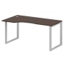 Metal System Style БО.СА-1 Л (Венге цаво/серый) Стол криволинейный левый на О-образном м/к