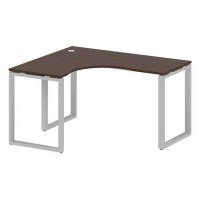 Metal System Style БО.СА-3 Л (Венге цаво/серый) Стол криволинейный левый на О-образном м/к