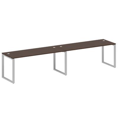 Metal System Style БО.СМ-2.5 (Венге цаво/серый) Рабочая станция на 2 раб.места на О-образном м/к