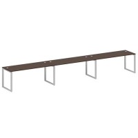 Metal System Style БО.СМ-3.5 (Венге цаво/серый) Рабочая станция на 3 раб.места на О-образном м/к