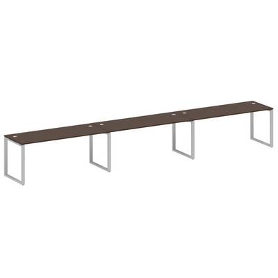 Metal System Style БО.СМ-3.5 (Венге цаво/серый) Рабочая станция на 3 раб.места на О-образном м/к