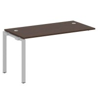 Metal System Style БП.ПРС-СП-1.3 (Венге цаво/серый) Проходной наборный элемент рабочей станции на П-образном м/к (проходная опора Б.ОСП-72, столешница, комплект траверс)