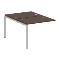 Metal System Style БП.ПРС-СП-2.1 (Венге цаво/серый) Проходной наборный элемент рабочей станции на П-образном м/к  (проходная опора Б.ОСП-147, две столешницы, два комплекта траверс)