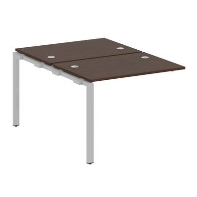 Metal System Style БП.ПРС-СП-2.1 (Венге цаво/серый) Проходной наборный элемент рабочей станции на П-образном м/к  (проходная опора Б.ОСП-147, две столешницы, два комплекта траверс)