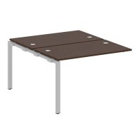 Metal System Style БП.ПРС-СП-2.2 (Венге цаво/серый) Проходной наборный элемент рабочей станции  на П-образном м/к  (проходная опора Б.ОСП-147, две столешницы, два комплекта траверс)