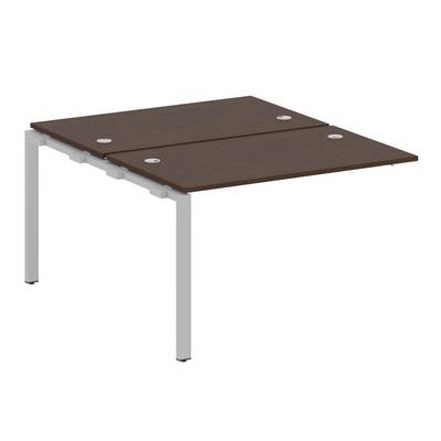 Metal System Style БП.ПРС-СП-2.2 (Венге цаво/серый) Проходной наборный элемент рабочей станции  на П-образном м/к  (проходная опора Б.ОСП-147, две столешницы, два комплекта траверс)