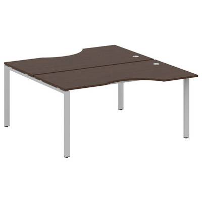 Metal System Style БП.РАС-СА-2.1 (Венге цаво/серый) Рабочая станция криволинейная на П-образном м/к