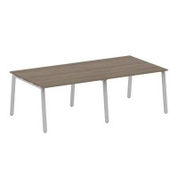 Metal System Style БА.ПРГ-2.2 (Вяз благородный/серый) Переговорный стол (2 столешницы) на А-образном м/к
