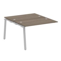 Metal System Style БА.ПРС-СП-2.2 (Вяз благородный/серый) Проходной наборный элемент рабочей станции на А-образном м/к (проходная опора Б.ОСП-147, две столешницы, два комплекта траверс)