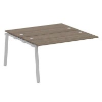 Metal System Style БА.ПРС-СП-2.3 (Вяз благородный/серый) Проходной наборный элемент рабочей станции на А-образном м/к (проходная опора Б.ОСП-147, две столешницы, два комплекта траверс)