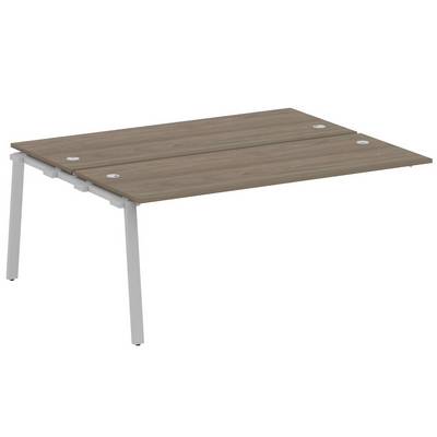 Metal System Style БА.ПРС-СП-2.5 (Вяз благородный/серый) Проходной наборный элемент рабочей станции на А-образном м/к (проходная опора Б.ОСП-147, две столешницы, два комплекта траверс)