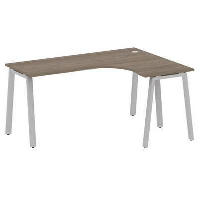 Metal System Style БА.СА-4 Пр (Вяз благородный/серый) Стол криволинейный правый на А-образном м/к