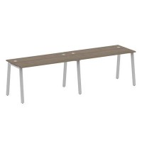 Metal System Style БА.СМ-2.3 (Вяз благородный/серый) Рабочая станция на 2 раб.места на А-образном м/к