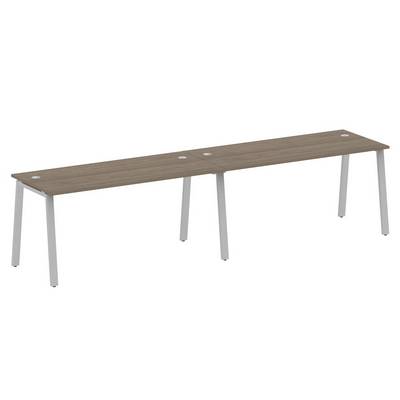 Metal System Style БА.СМ-2.4 (Вяз благородный/серый) Рабочая станция на 2 раб.места на А-образном м/к